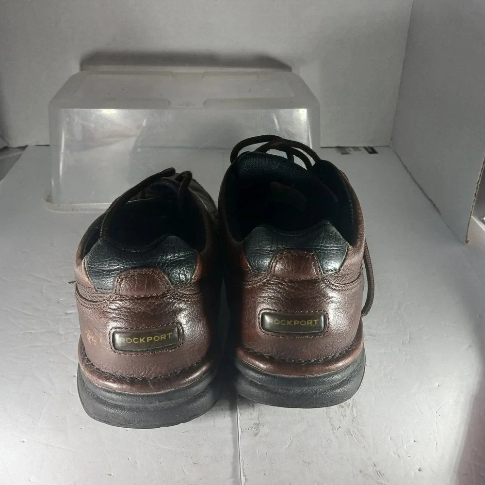 Rockport Prowalker Shoes 12M Brown Leather Walking Sneakers MWT11 Dad Normcore